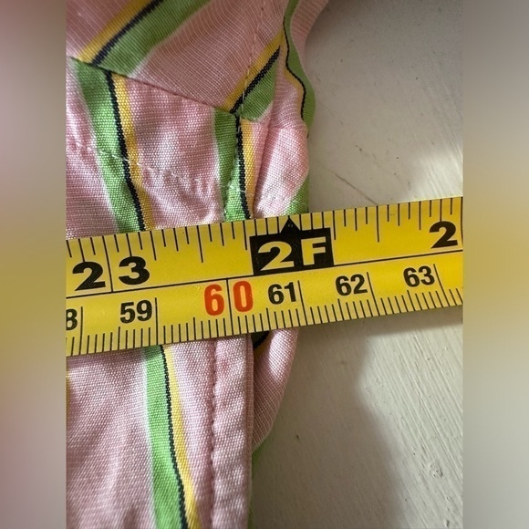 J Crew Shirt Mens Large Button Down Striped Pink Green 16-16.5 Office Corpcore - Picture 5 of 6